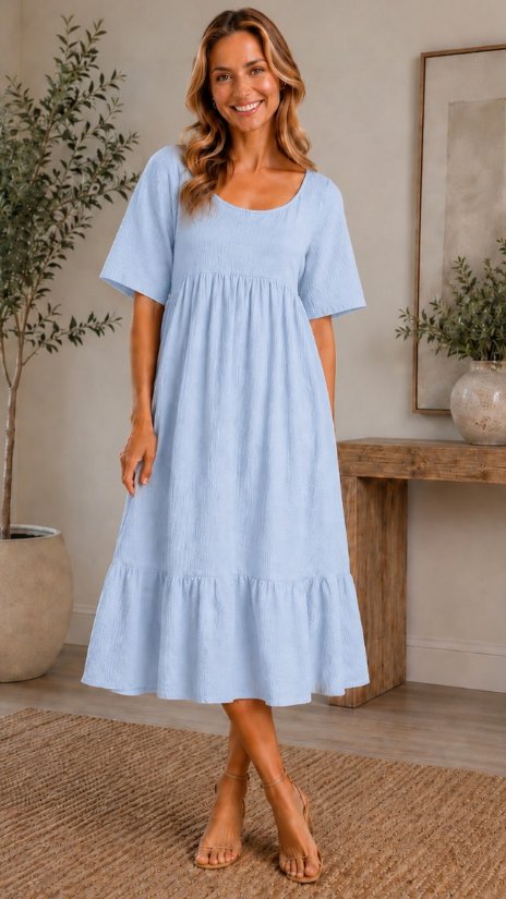 Picture of 052926D GAUZE DRESS