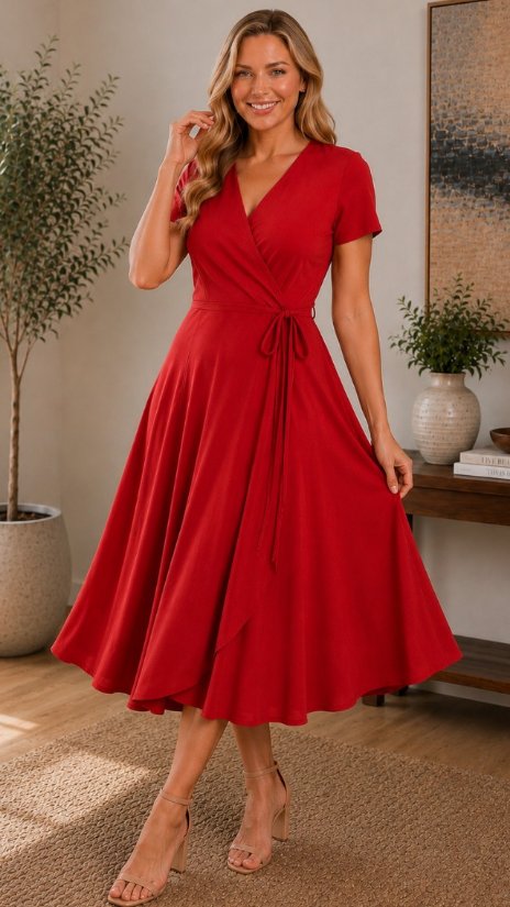 Picture of 198810D-060926-Elegance wrap dress