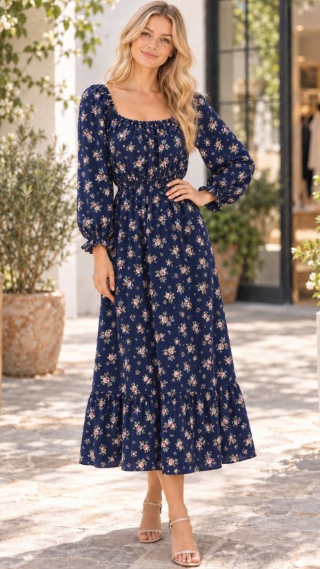 Picture of 232113D FLORAL DRESS WITH LINING